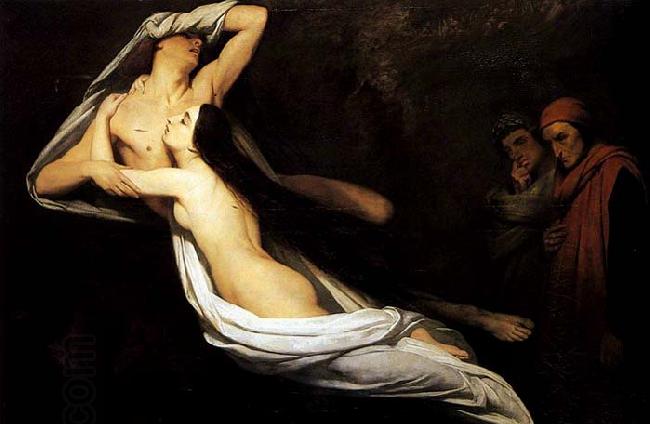 Ary Scheffer The Ghosts of Paolo and Francesca Appear to Dante and Virgil China oil painting art